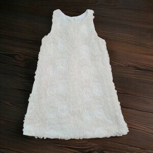 Pippa & Julie Ivory Textured Floral Dress Size 8